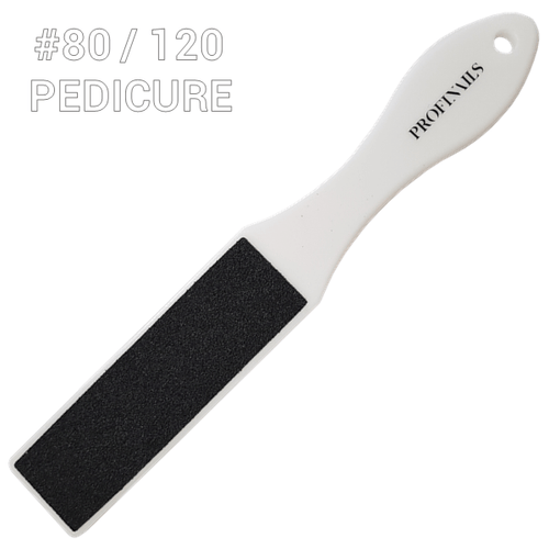 *PN Pedikűr fehér sarokreszelő (téglalap) #80/120