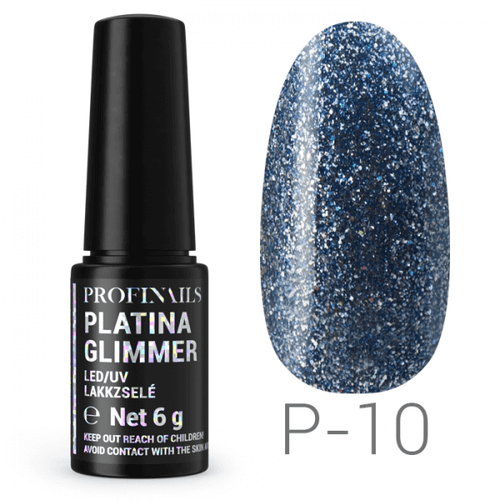 Profinails Platina Glimmer LED/UV lakkzselé 6g No. P-10