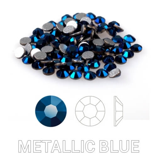 Profinails kristálykő tégelyben 50 db Metallic Blue s4