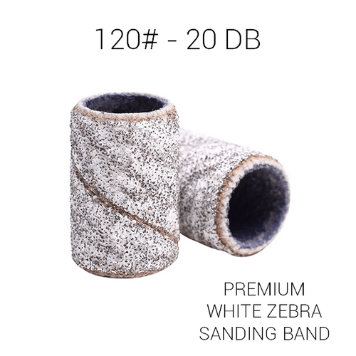 Profinails Csiszológyűrű Prémium White Zebra 20 db (WZ120) #120 fine/finom