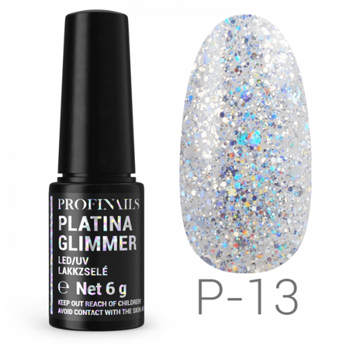 Profinails Platina Glimmer LED/UV lakkzselé 6g No. P-13