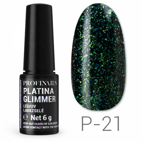 Profinails Platina Glimmer LED/UV lakkzselé 6g No. P-21