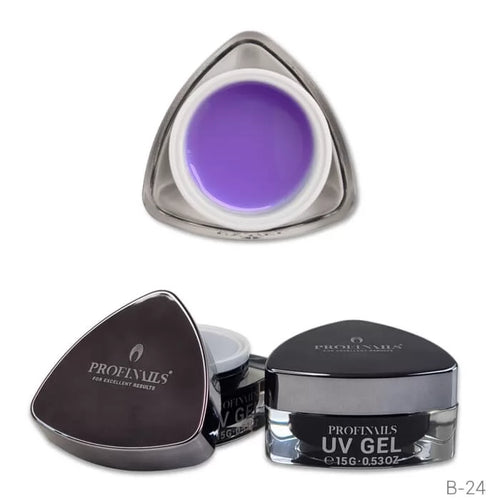 Profinails Builder Gel LED/UV építőzselé 15 g B-24 Clear Violet