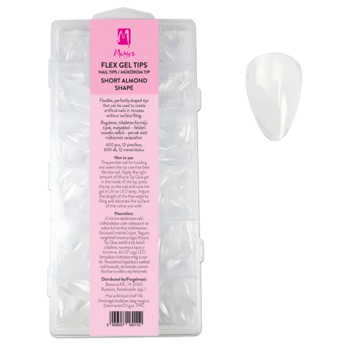 Moyra Flex gel nail tips Almond shape 600db