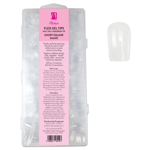 Moyra Flex gel nail tips Square shape 600db
