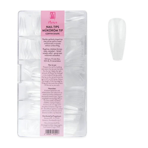 Moyra Nail tips (full cover) Coffin shape 500db