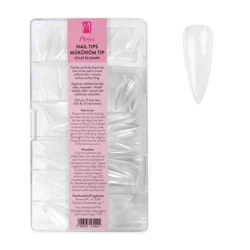 Moyra Nail tips (full cover) Stiletto shape 500db