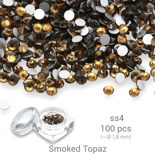Profinails kristálykő tégelyben 100 db Smoked Topaz s4