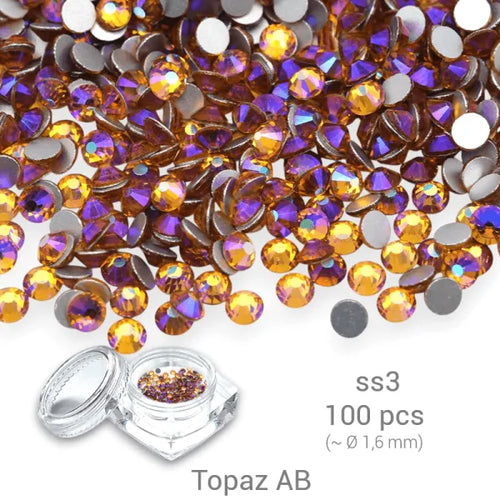 Profinails kristálykő tégelyben 100 db Topaz AB s3