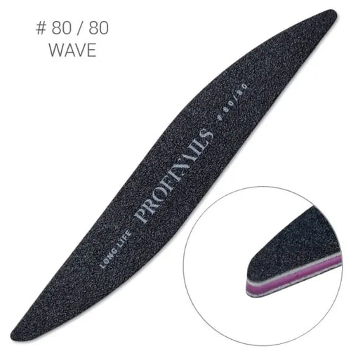 Profinails Körömreszelő Wave Fekete # 80/80