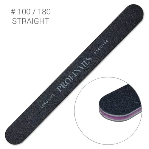 Profinails Körömreszelő Egyenes Fekete #100/180