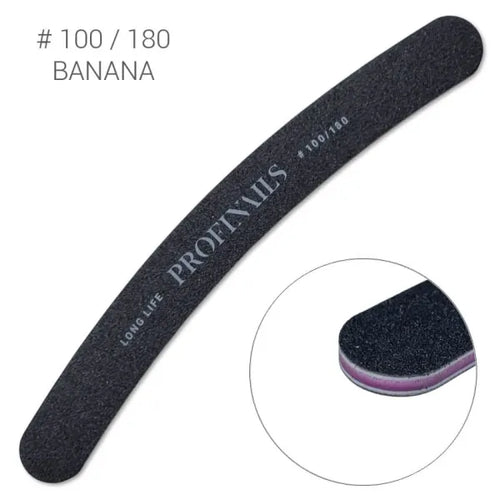 Profinails körömreszelő Banán Fekete #100/180