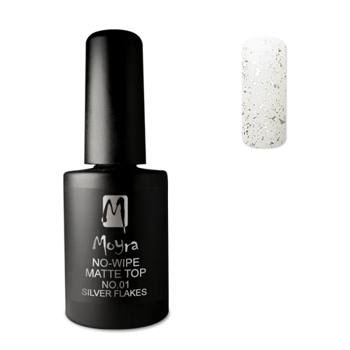 Moyra fixálásmentes matt fedőzselé 10 ml No. 01 Silver flake