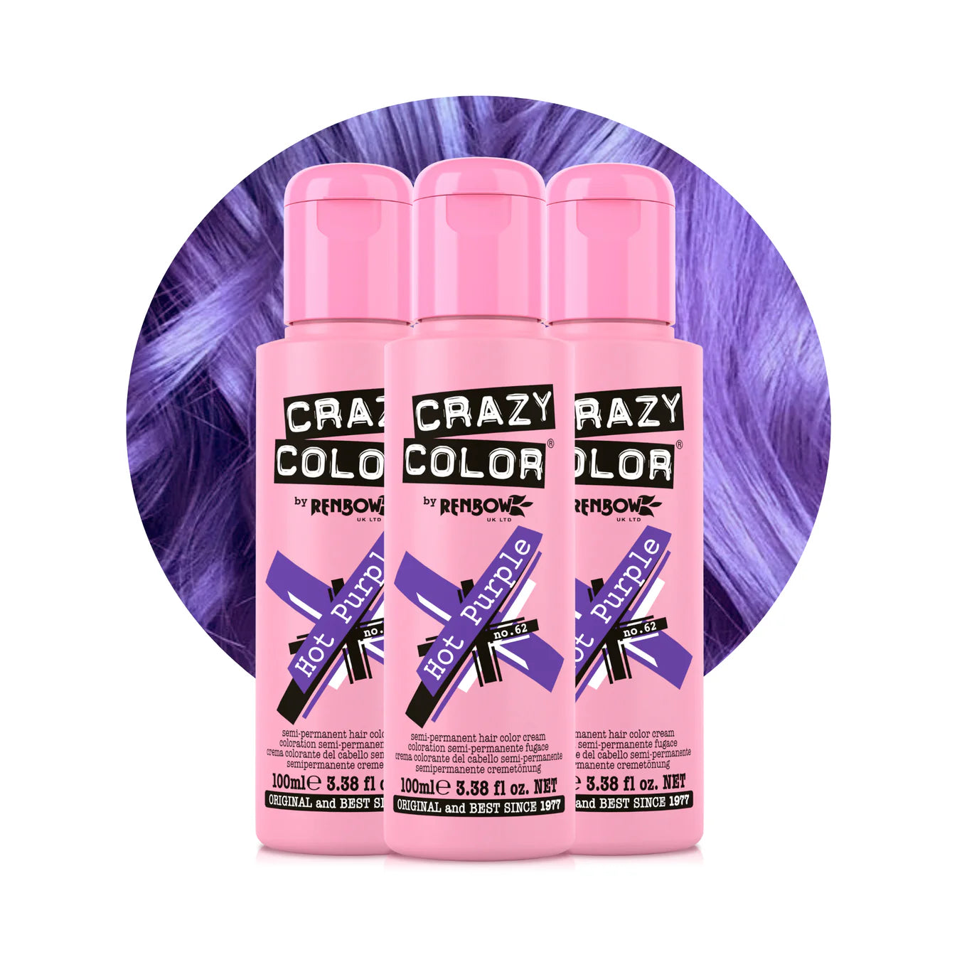 Crazy color 100 ml / 62 Hot Purple