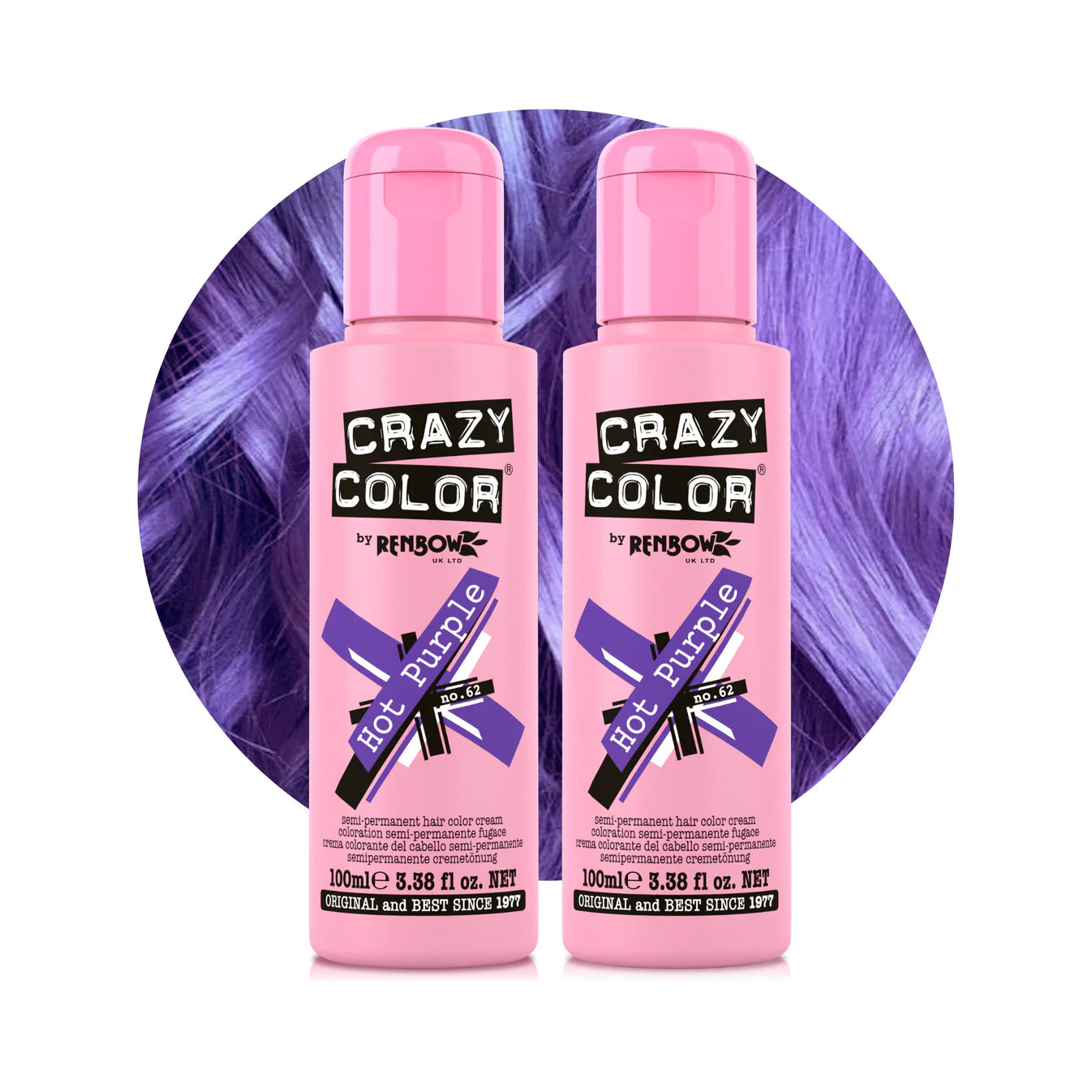 Crazy color 100 ml / 62 Hot Purple