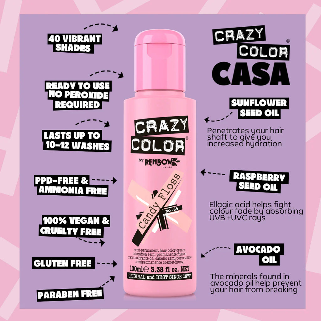 Crazy color 100 ml / 65 Candy Floss