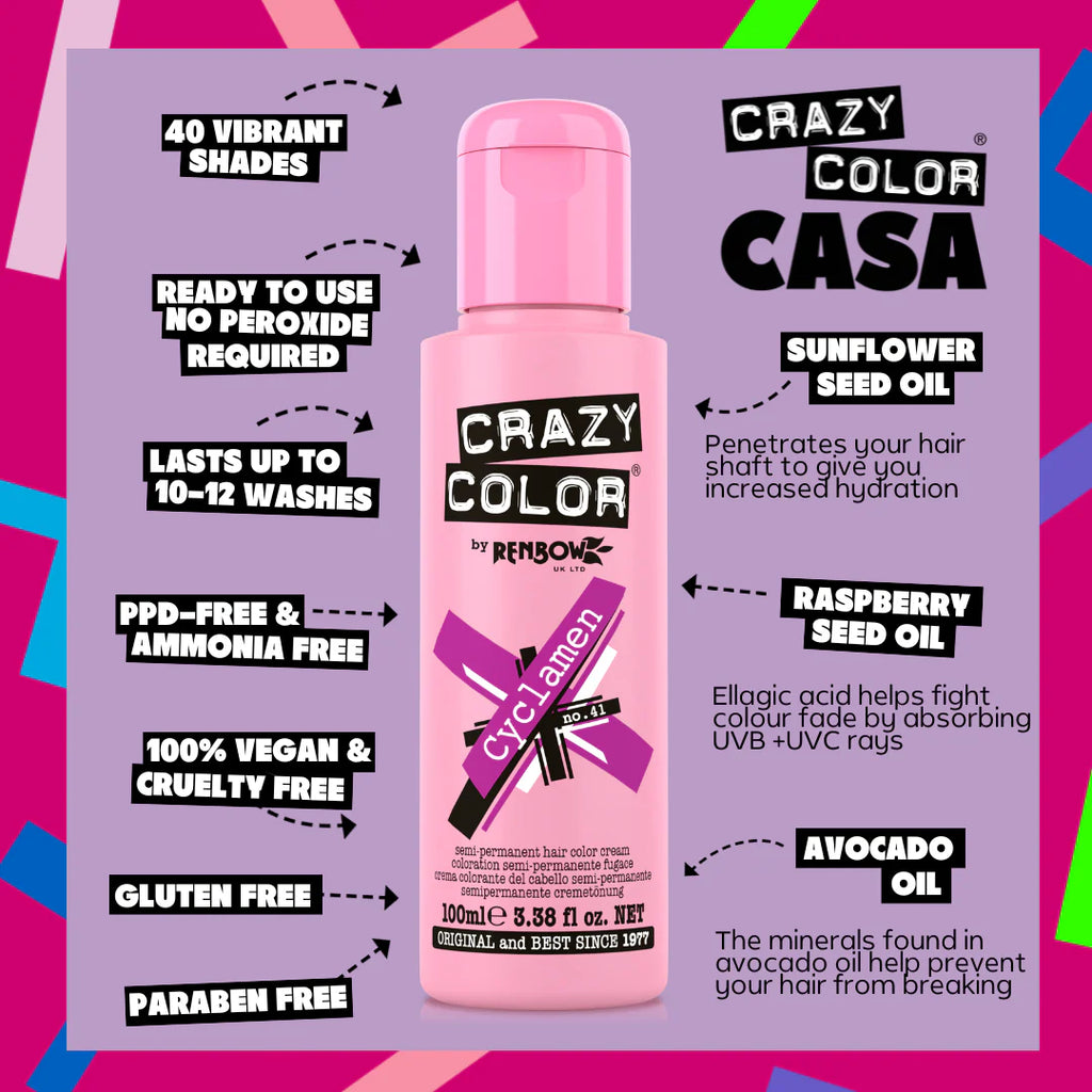 Crazy color 100 ml / 41 Cyclamen