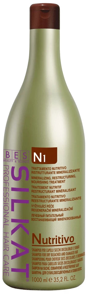 Silkat Nutritivo sampon száraz, töredezett hajra 1000 ml