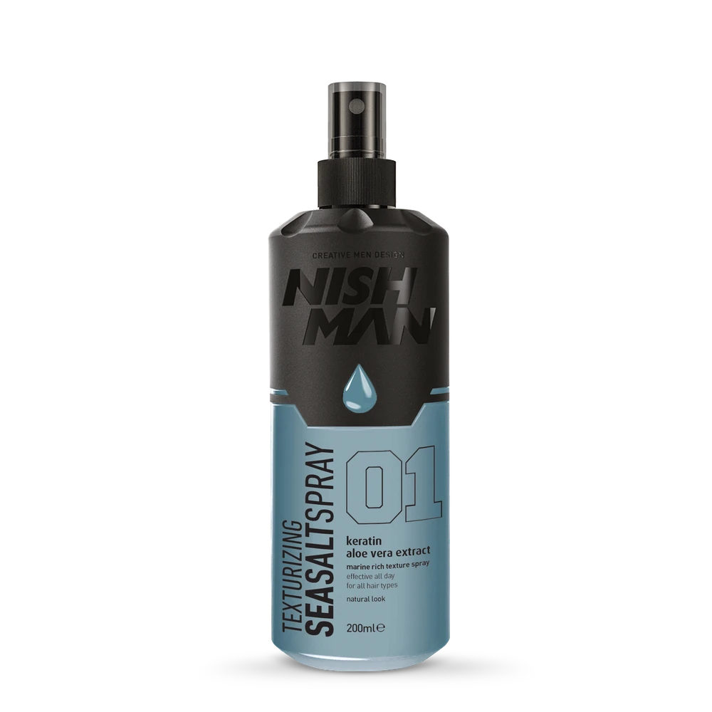 Nish Man Texturizing Sea Salt (01) tengeri sós beszárító spray (Keratin & Aloe Vera) 200ml