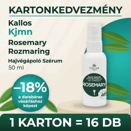 Kallos Kjmn Rosemary Rozmaring Hajvégápoló Szérum 50ml – KARTON (16 db)