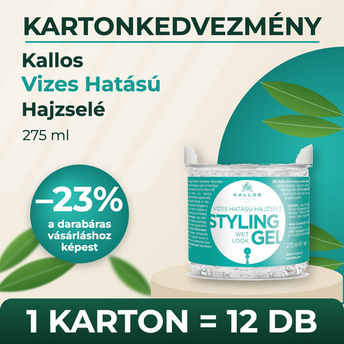 Kallos Vizes Hatású Hajzselé 275 ml – KARTON (12 db)