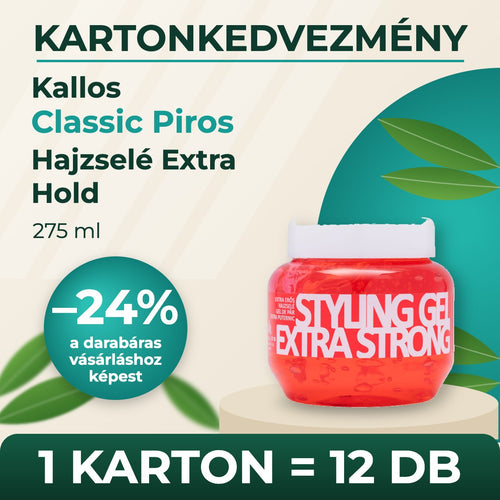 Kallos Classic Piros Hajzselé Extra Hold 275 ml – KARTON (12 db)