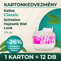 Kallos Classic Színtelen Hajzselé Wet Look 275 ml – KARTON (12 db)