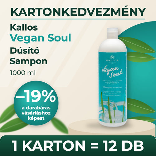 Kallos Vegan Soul Dúsító Sampon 1000 ml – KARTON (12 db)
