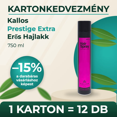 Kallos Prestige Extra Erős Hajlakk 750 ml – KARTON (12 db)
