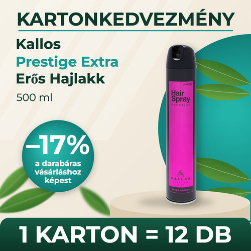 Kallos Prestige Extra Erős Hajlakk 500 ml – KARTON (12 db)