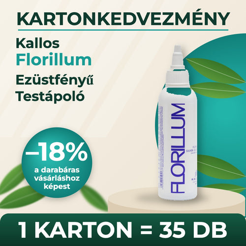 Kallos Florillum Ezüstfényű Testápoló – KARTON (35 db)
