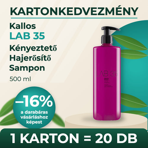 Kallos LAB 35 Kényeztető Hajerősítő Sampon 500 ml – KARTON (20 db)