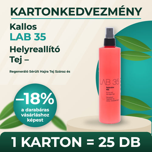 Kallos LAB 35 Helyreallító Tej – Regeneráló Tej Száraz és Sérült Hajra – KARTON (25 db)