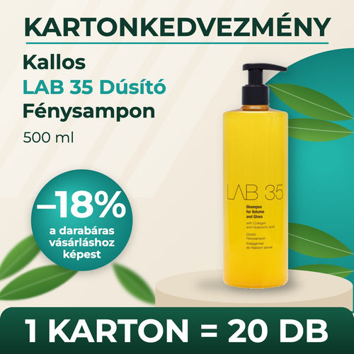 Kallos LAB 35 Dúsító Fénysampon 500 ml – KARTON (20 db)