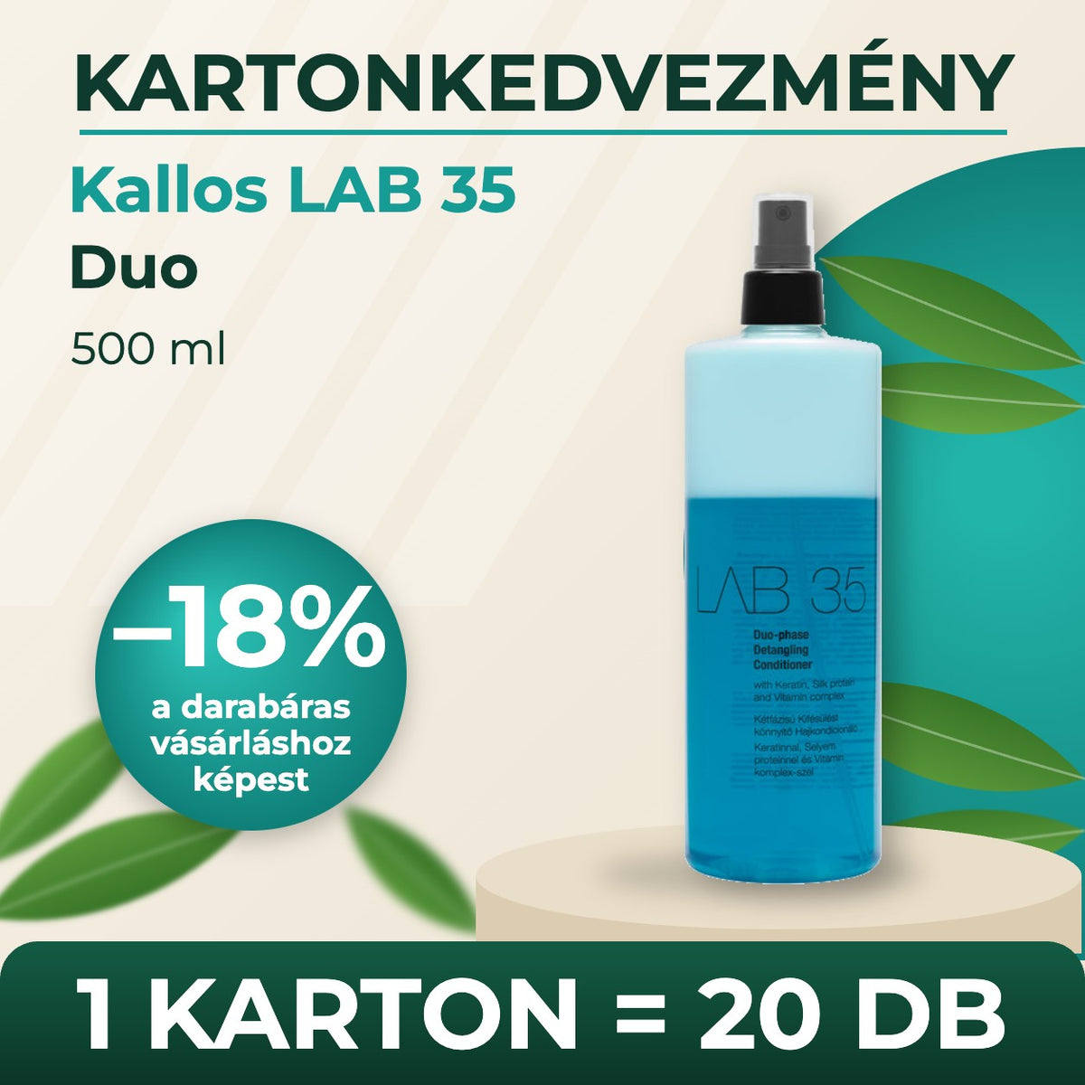 Kallos LAB 35 Duo 500ml – KARTON (20 db)
