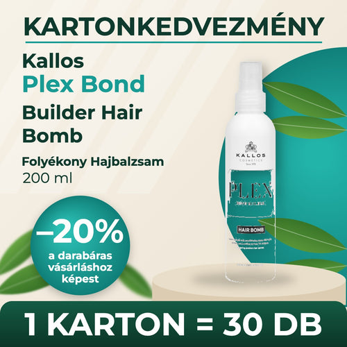 Kallos Plex Bond Builder Hair Bomb Folyékony Hajbalzsam 200 ml – KARTON (30 db)