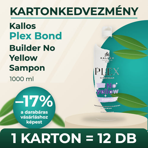Kallos Plex Bond Builder No Yellow Sampon 1000 ml – KARTON (12 db)
