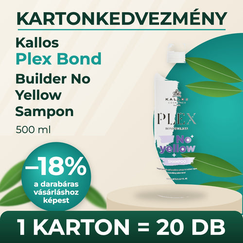 Kallos Plex Bond Builder No Yellow Sampon 500 ml – KARTON (20 db)