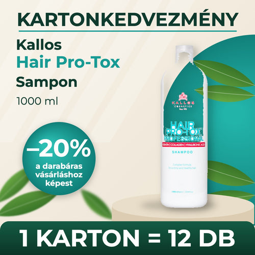 Kallos Hair Pro-Tox Sampon 1000 ml – KARTON (12 db)