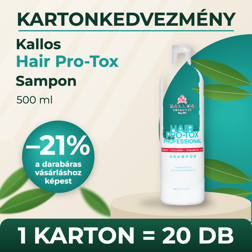 Kallos Hair Pro-Tox Sampon 500 ml – KARTON (20 db)