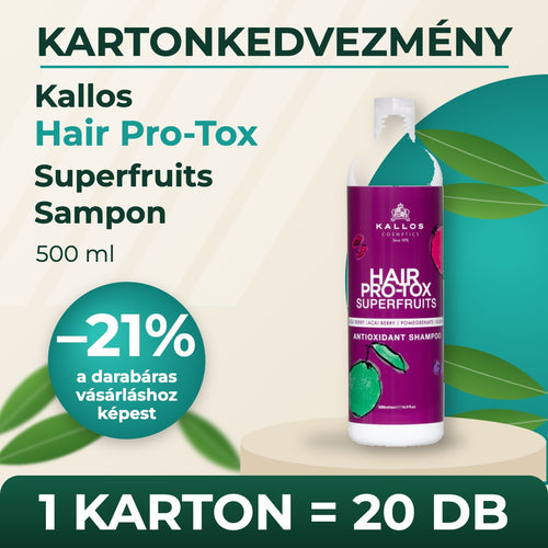 Kallos Hair Pro-Tox Superfruits Sampon 500 ml – KARTON (20 db)
