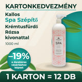 Kallos Spa Szépítő Krémtusfürdő Rózsa kivonattal 1000 ml – KARTON (12 db)