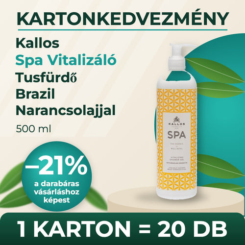 Kallos Spa Vitalizáló Tusfürdő Brazil Narancsolajjal 500 ml – KARTON (20 db)