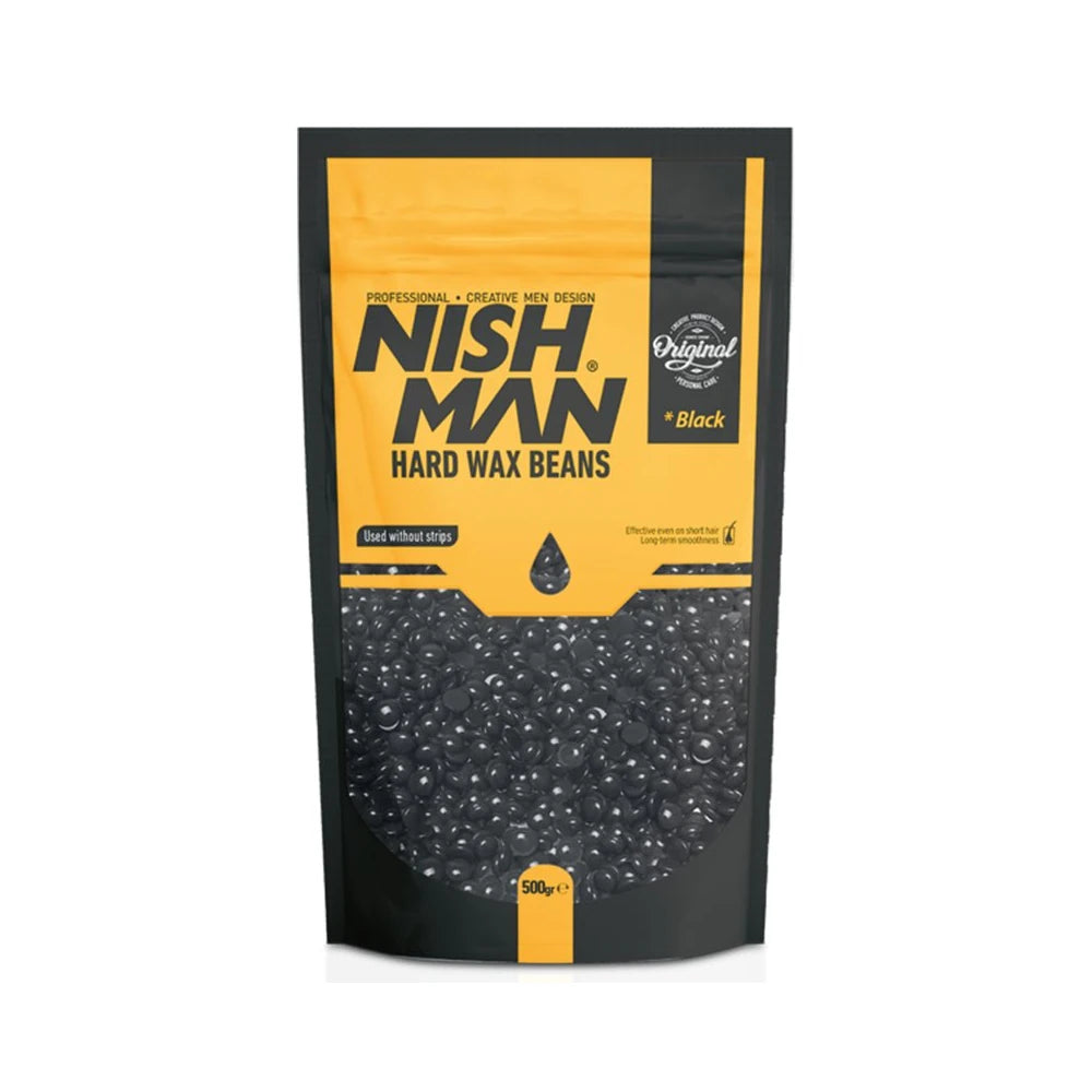 Nish Man Professional Hard Wax Beans Black gyanta 500g