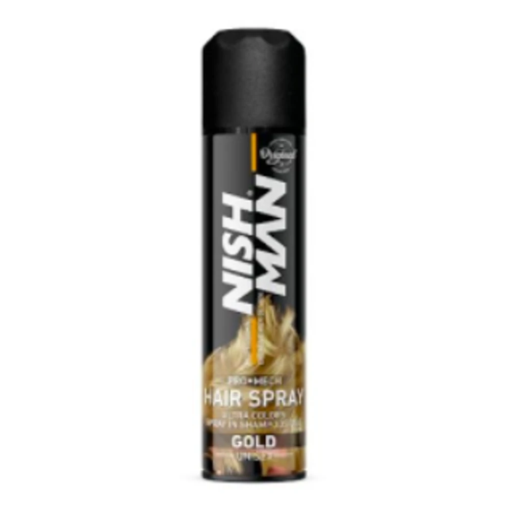 Nish Man Pro Mech Coloring Hair Spray (gold)150ml