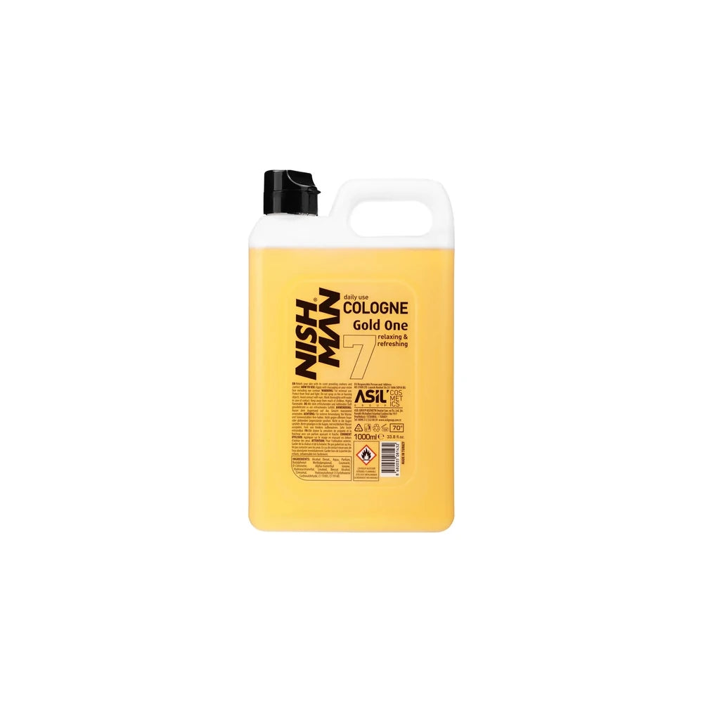 Nish Man After Shave Lotion Cologne 07 Gold One 1000ml (Pro Size)