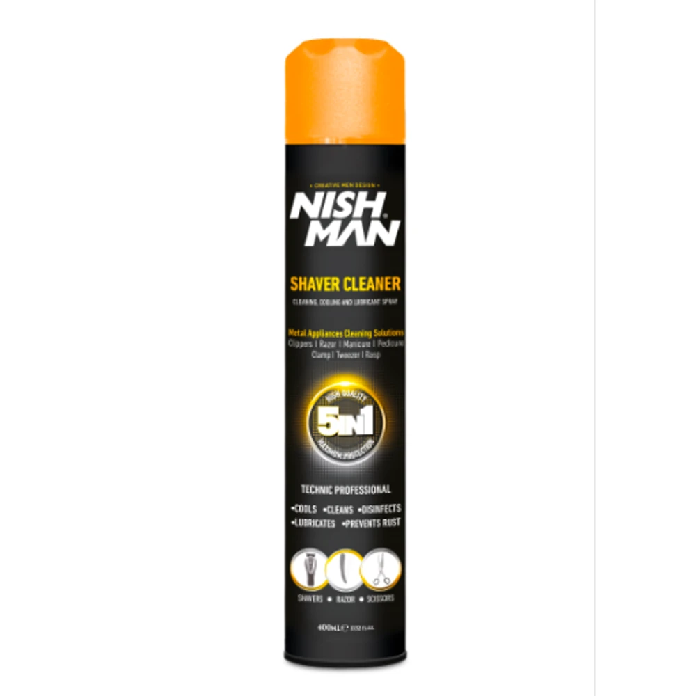 Nish Man Shaver Cleaner gép tisztító 5 az 1-ben spray 400ml