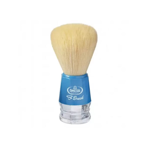 Omega S-Brush Synthetic Fibre Shaving Brush (Blue) borotvapamacs