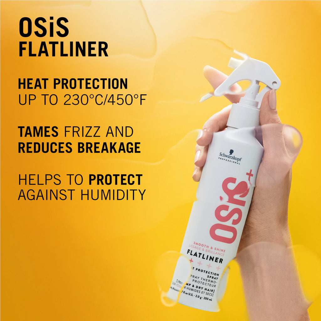 Schwarzkopf OSiS+ Flatliner Hővédő Spray 200 ml – 230°C-ig