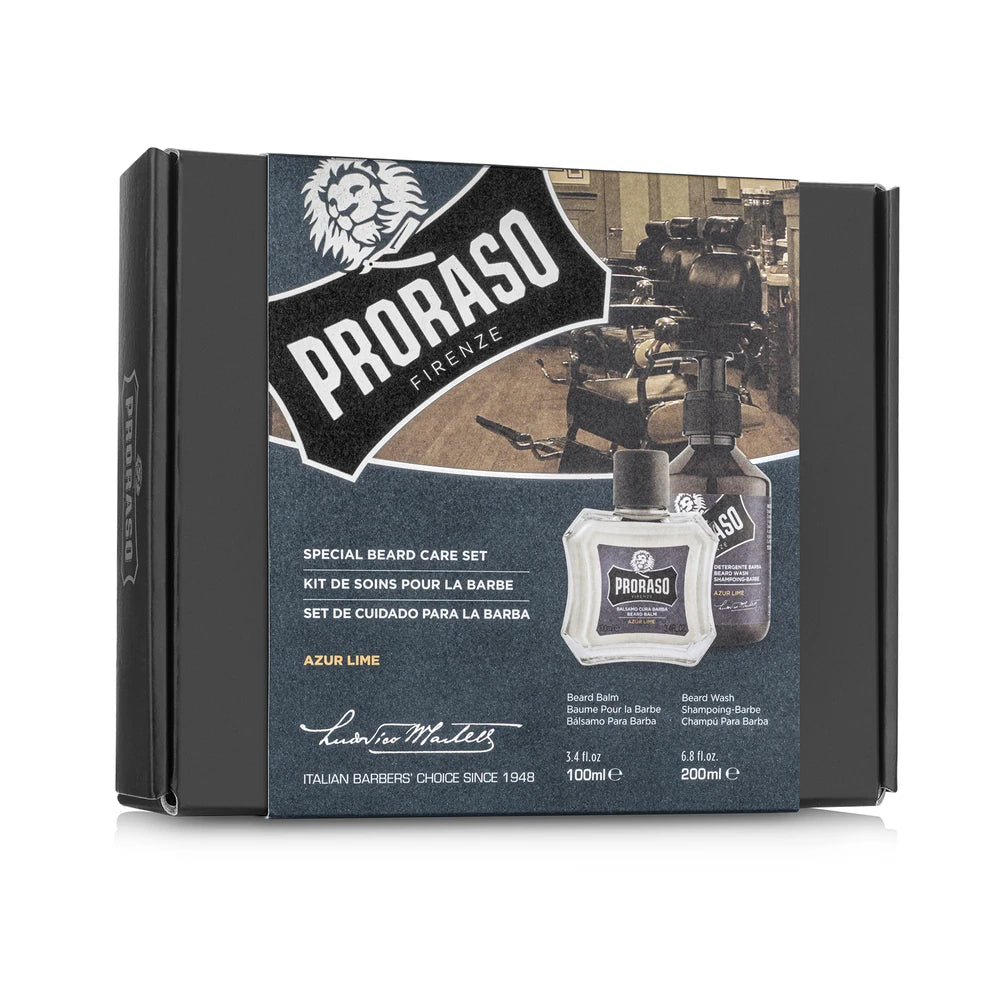Proraso Duo Gift Pack Beard II - Azur Lime - Wash & Oil